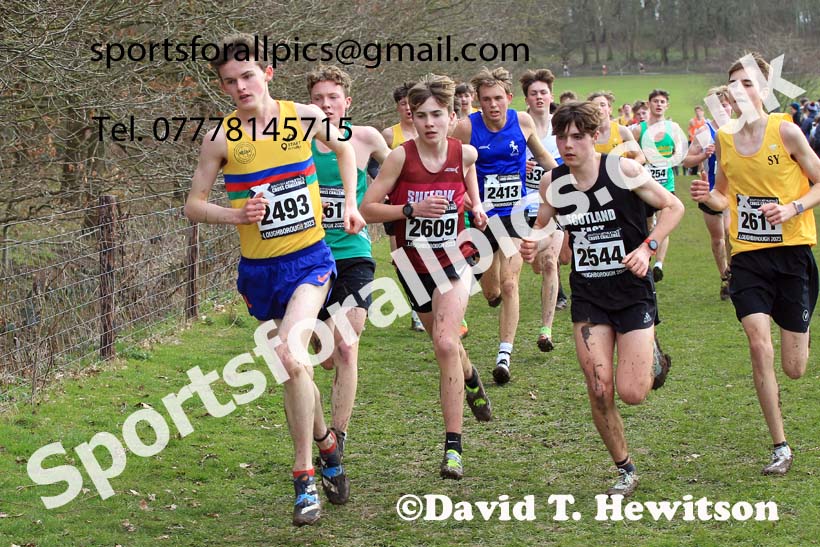 Mens Under-17s 2023 UK CAU Inter Counties Cross Country Champs, Prestwold Hall, Loughborough. Photo: David T. Hewitson/Sports for All Pics